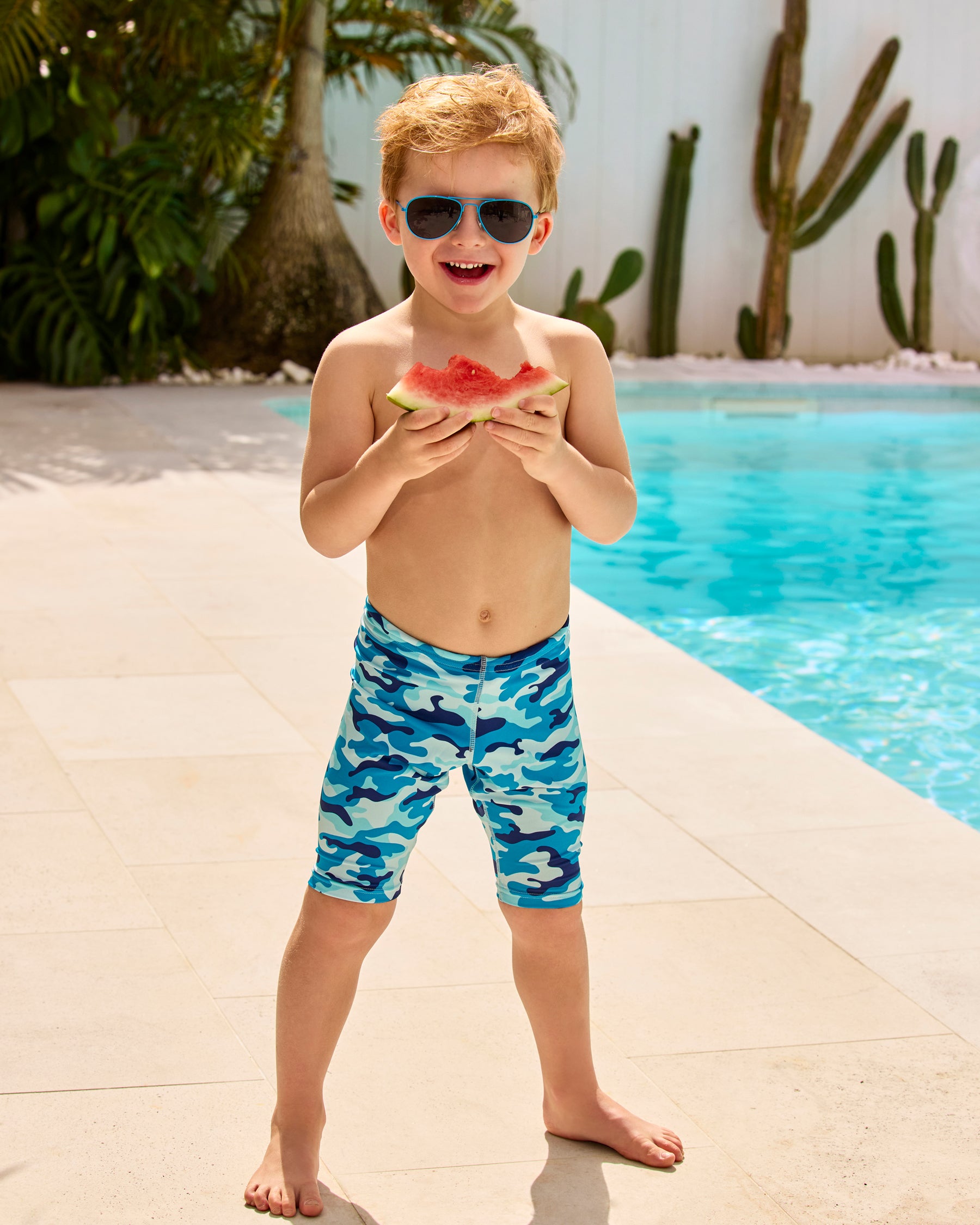 BOYS JAMMERS - BLUE CAMO – Sunshine Swim