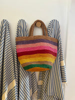 Rainbow Raffia Bag