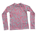 BOYS RASHIE  - PINK & BLUE ZEBRA