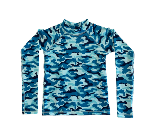 BOYS RASHIE - BLUE CAMO