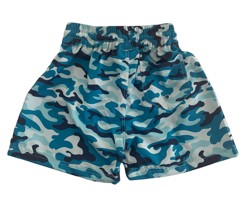 BOYS BOARDIES - BLUE CAMO