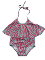 GIRLS SWING FULL PIECE - PINK & BLUE ZEBRA