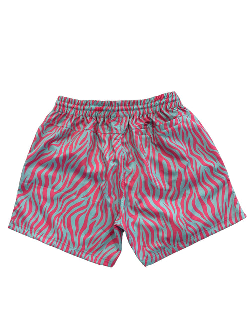 MENS BOARDIES - PINK & BLUE ZEBRA