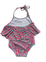 GIRLS SWING FULL PIECE - PINK & BLUE ZEBRA