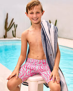 BOYS JAMMERS - PINK & BLUE ZEBRA